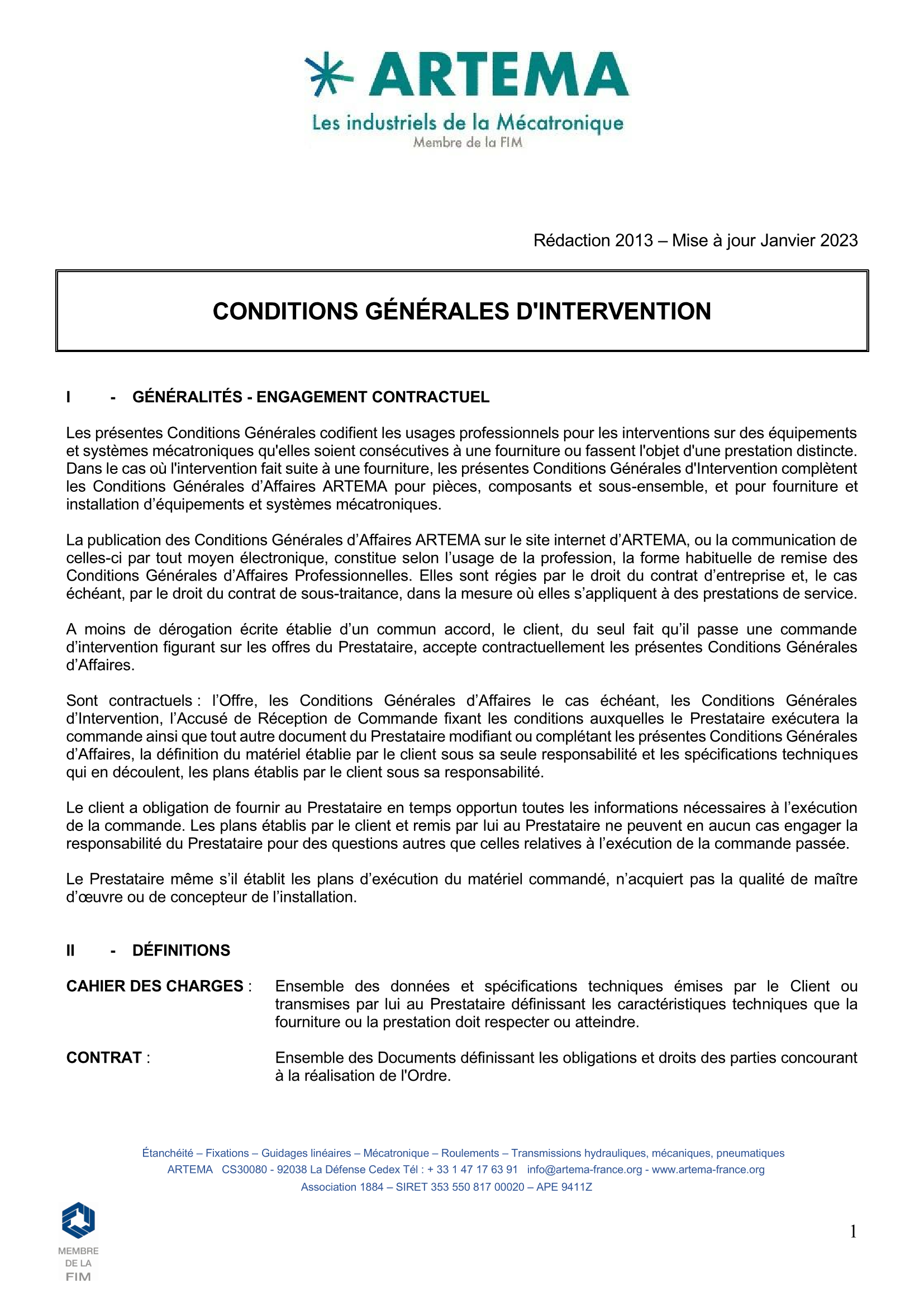 CGV Intervention - Juin 2013- MAJ 2023